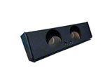 King Boxes 12-Inch Dual Downfire Sealed Subwoofer Box; Charcoal Sprayed Finish (17-26 F-250 Super Duty SuperCrew)