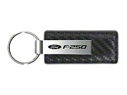 F-250 Gunmetal Carbon Fiber Leather Key Fob