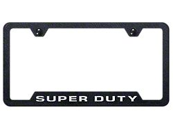 Super Duty Laser Etched Cut-Out License Plate Frame (Universal; Some Adaptation May Be Required)