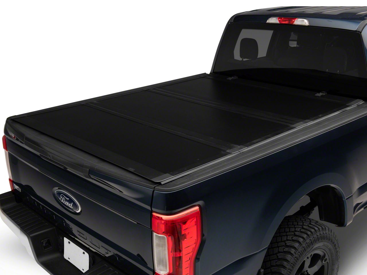 Barricade F-250 Super Duty Low Profile Hard Tri-Fold Tonneau Cover ...