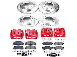 PowerStop Z23 Evolution Sport 8-Lug Brake Rotor, Pad and Caliper Kit; Front and Rear (2011 4WD F-250/F-350 Super Duty SRW)