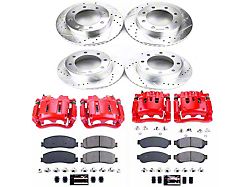 PowerStop Z23 Evolution Sport 8-Lug Brake Rotor, Pad and Caliper Kit; Front and Rear (2012 4WD F-250/F-350 Super Duty SRW)