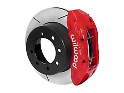 Wilwood TX6R Rear Big Brake Kit with 16-Inch Slotted Rotors; Red Calipers (13-22 4WD F-250 Super Duty)