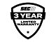 SEC10 Half Hood Flag Decal; Gloss Black (18-24 Jeep Wrangler JL)