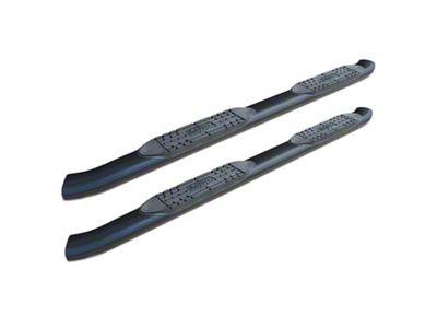 Raptor Series 5-Inch OE Style Curved Oval Side Step Bars; Black (07-21 Tundra CrewMax)