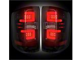 OLED Tail Lights; Chrome Housing; Smoked Lens (15-19 Sierra 3500 DRW w/ Factory LED Tail Lights)