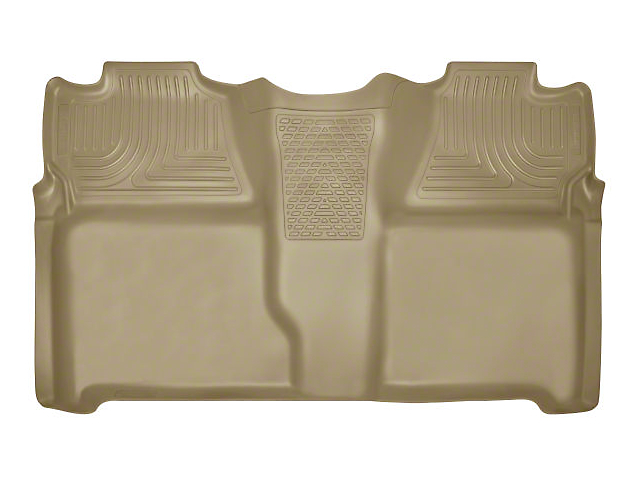 Husky Liners WeatherBeater Second Seat Floor Liner; Full Coverage; Tan (07-14 Silverado 2500 HD Crew Cab)