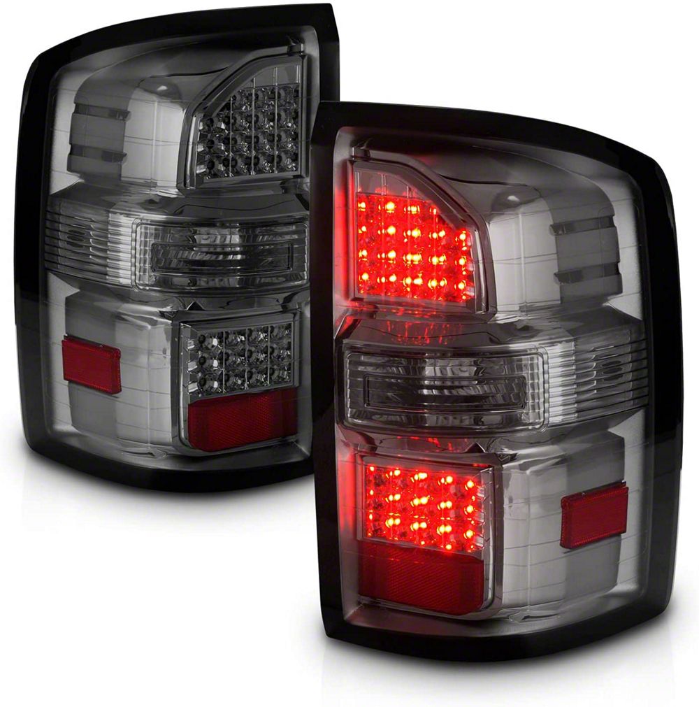 Raxiom Axial Series LED Tail Lights; Black Housing; Smoked Lens (1418 Sierra 1500 w/ Factory