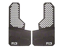 8-Inch Rek Mesh Offset Mud Flaps; Front or Rear; White (Universal; Some Adaptation May Be Required)