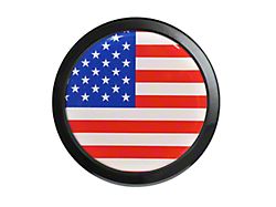 Grillebadgestore Premium Aluminum Grille Badge; Round USA Flag Color (Universal; Some Adaptation May Be Required)