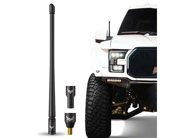 EcoAuto Flexible Replacement Antenna; 12-Inch; Black (07-23 Jeep Wrangler JK & JL)