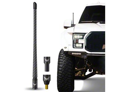 EcoAuto Flexible Replacement Antenna; 12-Inch; Carbon Fiber (21-24 Bronco)