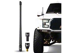 EcoAuto Flexible Replacement Antenna; 12-Inch; Carbon Fiber (07-23 Jeep Wrangler JK & JL)