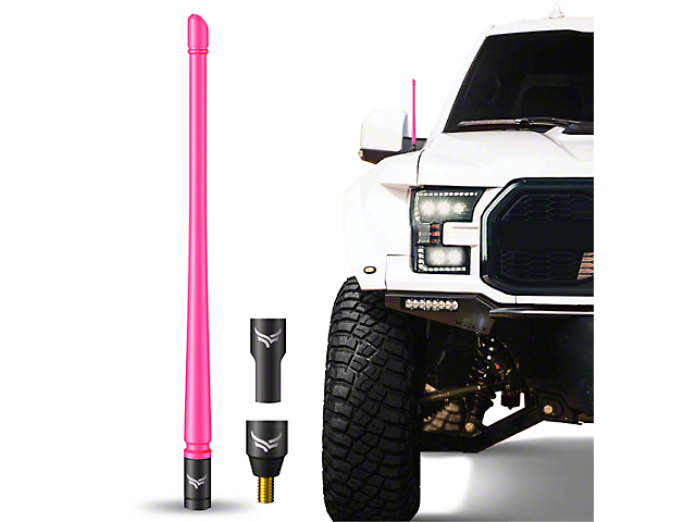 EcoAuto Flexible Replacement Antenna; 12-Inch; Pink (Universal; Some Adaptation May Be Required)