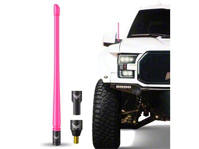 EcoAuto Flexible Replacement Antenna; 12-Inch; Pink (07-23 Jeep Wrangler JK & JL)