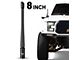 EcoAuto Flexible Replacement Antenna; 8-Inch; Carbon Fiber (07-23 Jeep Wrangler JK & JL)