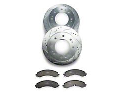 C&L Super Sport HD 8-Lug Brake Rotor and Pad Kit; Front (20-26 Sierra 3500 HD SRW)
