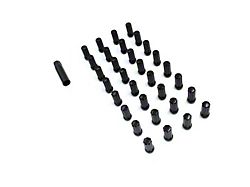 Black 7-Spline Lug Nut Kit; 9/16-Inch; Set of 32 (03-11 RAM 2500)