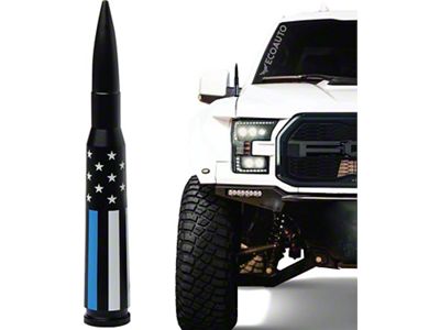 EcoAuto Bullet Antenna; American Flag Blue Line (21-23 Bronco)