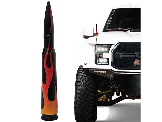 EcoAuto Bullet Antenna; Flames (21-24 Bronco)