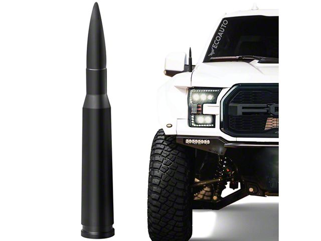 EcoAuto Bullet Antenna; Matte Black (21-24 Bronco)