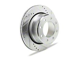 C&L Super Sport HD Cross-Drilled and Slotted 8-Lug Rotors; Rear Pair (09-12 RAM 3500)
