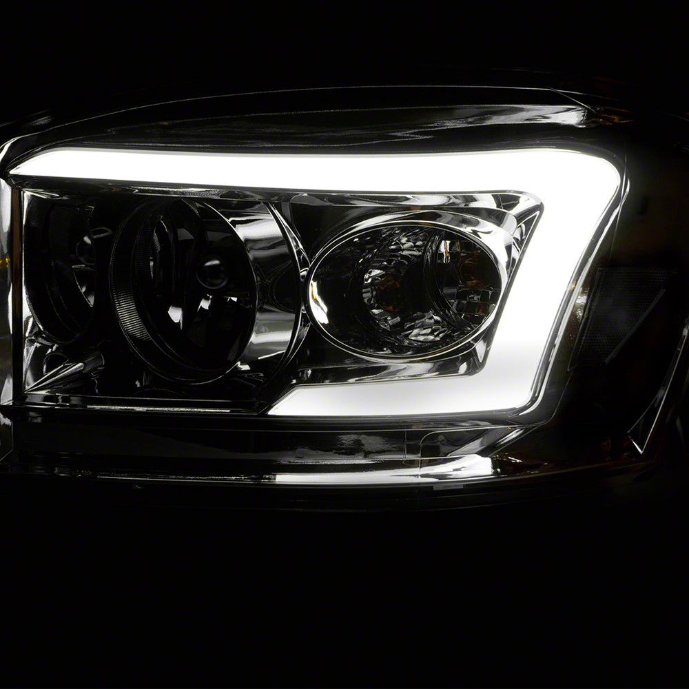 Raxiom Axial Series LED DRL Projector Headlights; Chrome Housing; Clear Lens (0608 RAM 1500