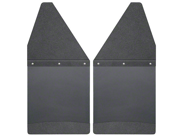Husky Liners 12-Inch Wide KickBack Mud Flaps; Front or Rear; Textured Black Top and Weight (Universal; Some Adaptation May Be Required)