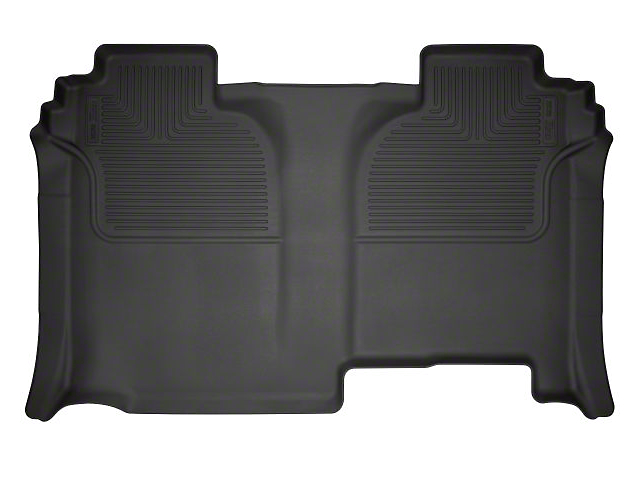 Husky Liners WeatherBeater Second Seat Floor Liner; Full Coverage; Black (20-23 Silverado 2500 HD Crew Cab w/o Rear Underseat Storage)