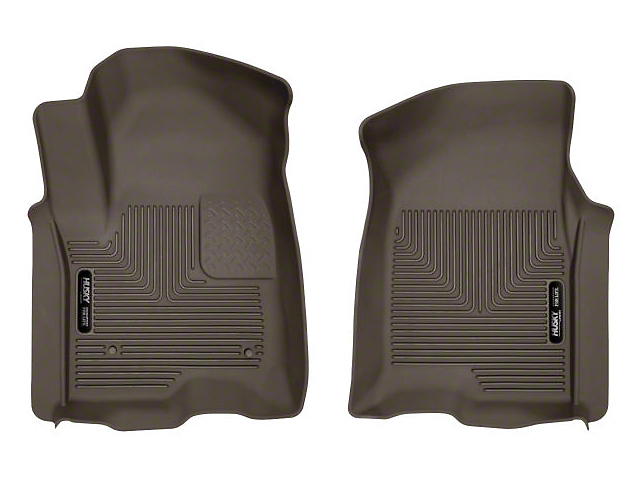 Husky X-Act Contour Front Floor Liners; Cocoa (20-22 Sierra 2500 HD Double Cab, Crew Cab)