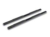 RedRock 4-Inch Oval Straight Side Step Bars; Black (20-26 Silverado 3500 HD Double Cab)