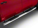 RedRock 6-Inch Oval Bent End Side Step Bars; Stainless Steel (20-26 Silverado 3500 HD Crew Cab)