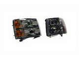 Raxiom Axial Series OEM Style Replacement Headlights; Chrome Housing; Lightly Smoked Lens (07-14 Silverado 3500 HD)