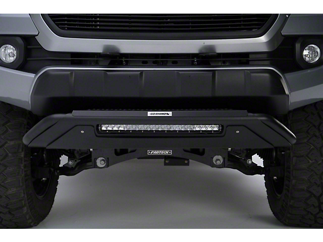 RC3 LR Skid Plate with 20-Inch LED Light Bar and Center Step; Textured Black (11-16 F-350 Super Duty)
