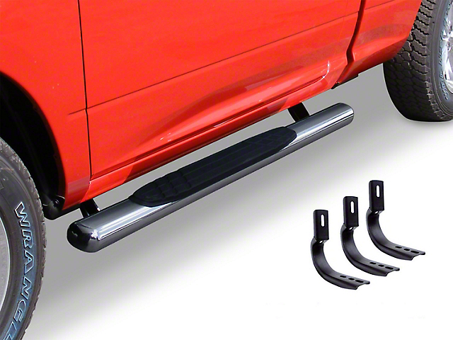 4-Inch OE Xtreme Side Step Bars; Stainless Steel (11-16 F-350 Super Duty Regular Cab)