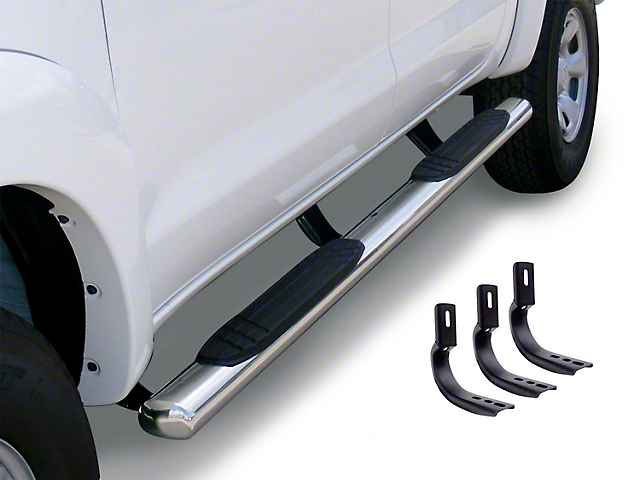 4-Inch OE Xtreme Side Step Bars; Stainless Steel (11-16 F-350 Super Duty SuperCab)
