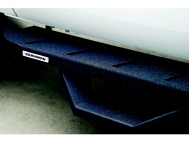 RB10 Running Boards with Drop Steps; Textured Black (17-22 F-350 Super Duty Regular Cab)