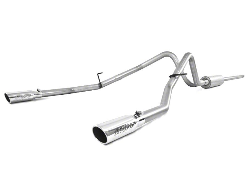 MBRP 3-Inch Installer Series Dual Exhaust System with Polished Tips; Rear Exit (04-08 5.4L F-150)