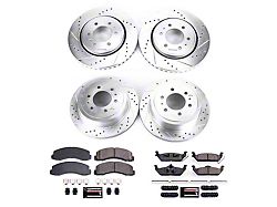 PowerStop Z23 Evolution Sport 6-Lug Brake Rotor and Pad Kit; Front and Rear (09-20 2WD/4WD F-150)