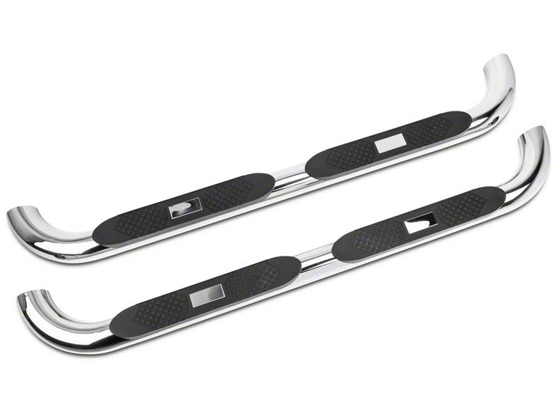 Barricade F150 4 in. Round Side Step Bars Stainless Steel T102838