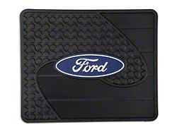 Rear Utility Floor Mat with Ford Logo (Universal; Some Adaptation May Be Required)