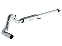 MBRP 4-Inch Installer Series Single Exhaust System with Polished Tip; Side Exit (15-20 2.7L EcoBoost F-150)