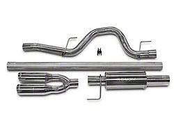 Roush Single Exhaust System with Polished Y-Pipe Tip; Rear Exit (11-14 5.0L F-150)