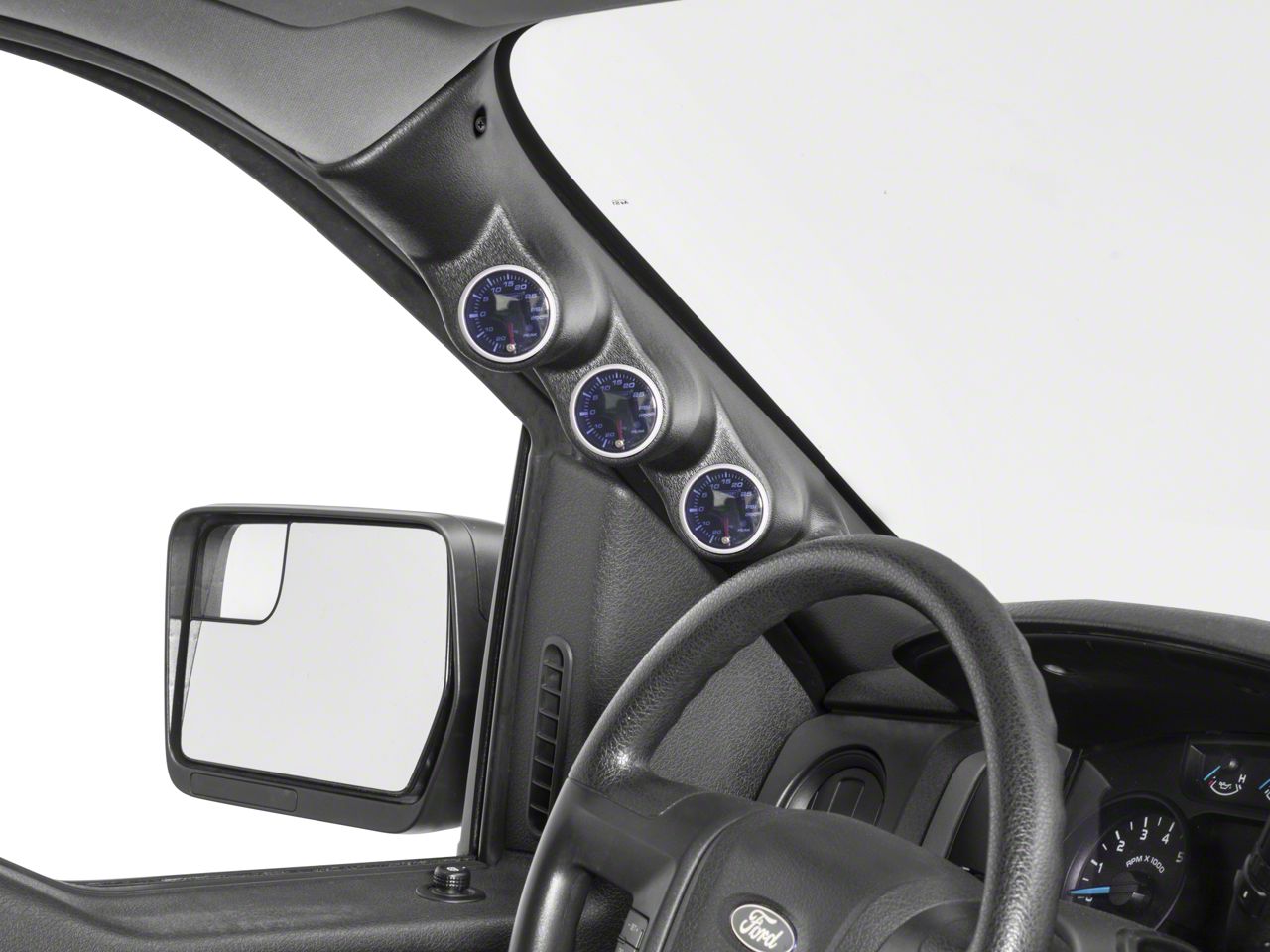 Auto Meter F-150 Pillar Gauge Pod w/ Speaker Cutout - Triple 17329 (09 ...