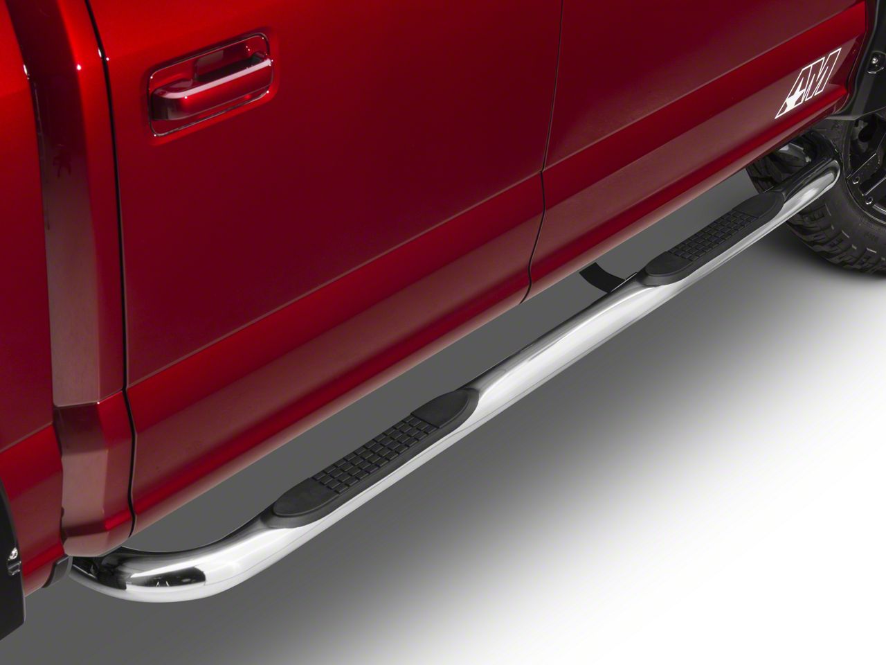 Barricade F-150 3-Inch 90 Degree Bent End Side Step Bars; Stainless ...