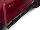 Barricade 5-Inch Oval Straight End Side Step Bars; Black (15-26 F-150)