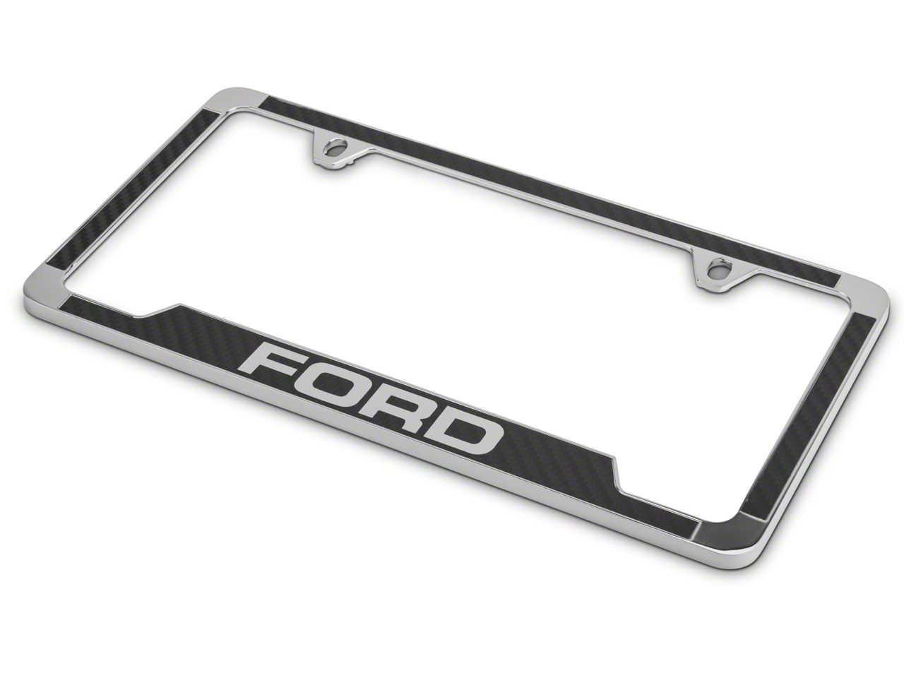 Ford F-150 License Plate Frame w/ Carbon Fiber Vinyl Insert FOLFCFI-K LFUF (97-19 F-150)