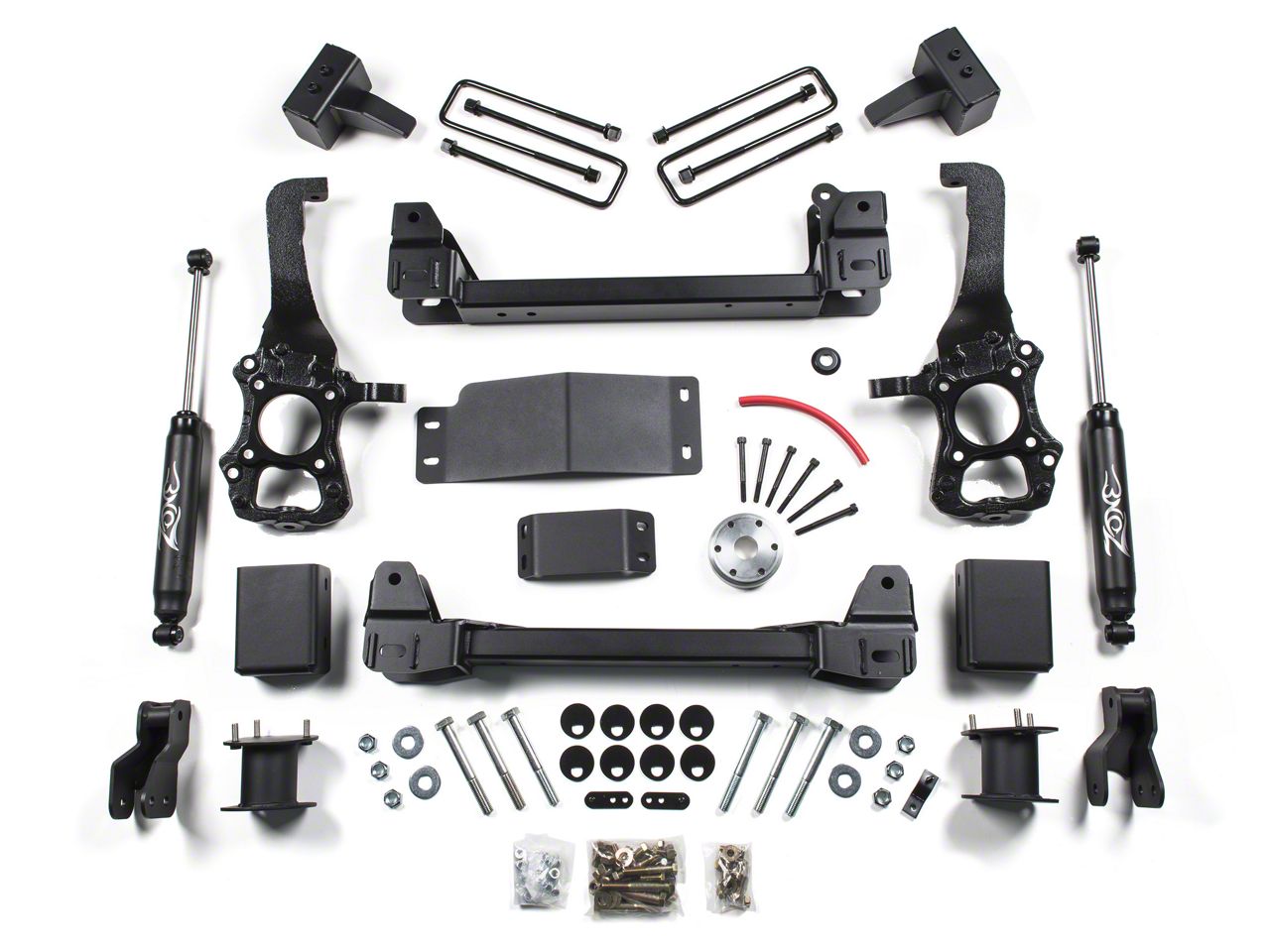 Zone Offroad F 150 4 In Suspension Lift Kit W Shocks T527796 15 16 4wd F 150 