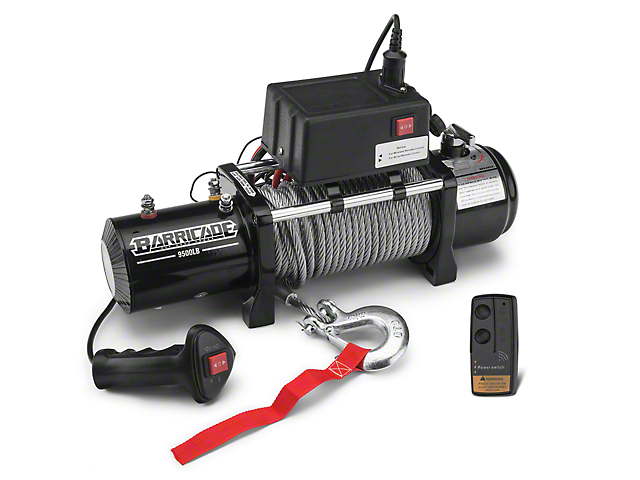 Barricade 9,500 lb. Winch with Wireless Control (Universal; Some Adaptation May Be Required)