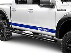 SEC10 Rocker Stripes with Off Road Lettering; Blue (97-26 F-150)